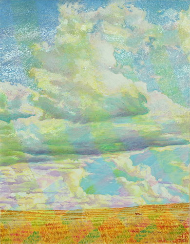 Bild: Wolken über der Prärie