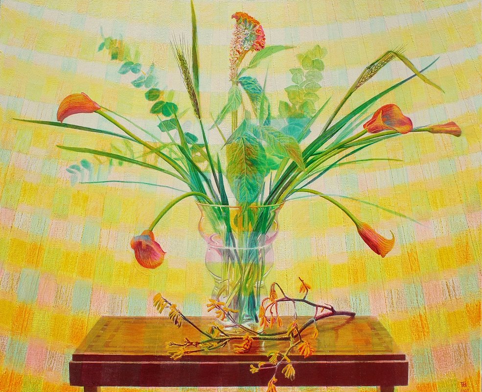 Bild: 11 - Vase mit roten Callas - Stillleben